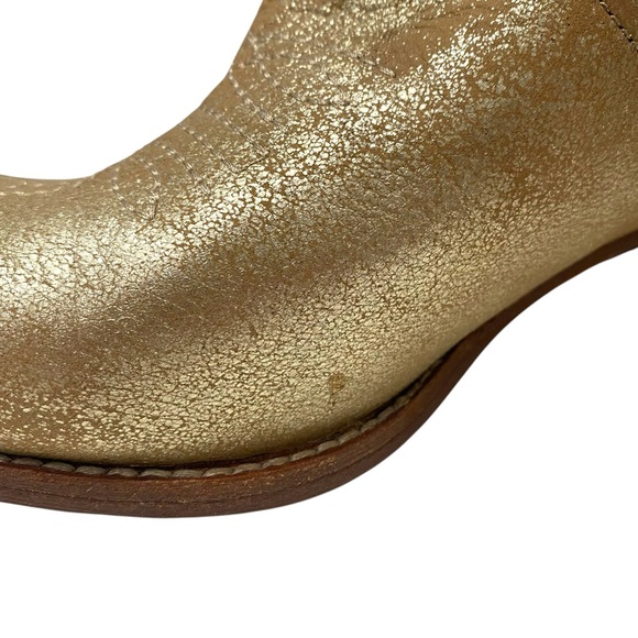 Zadig & Voltaire Gold Western Boots with Rhinestone Skull Size 9 EU 39 - Picture 7 of 13